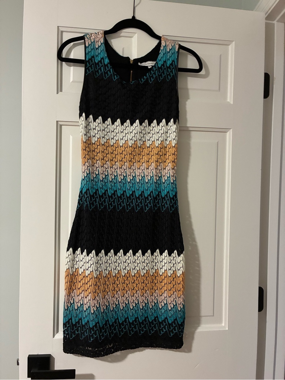 Karina Grimaldi Black Sleeveless Crochet Sheer/ linen Lace Midi Dress